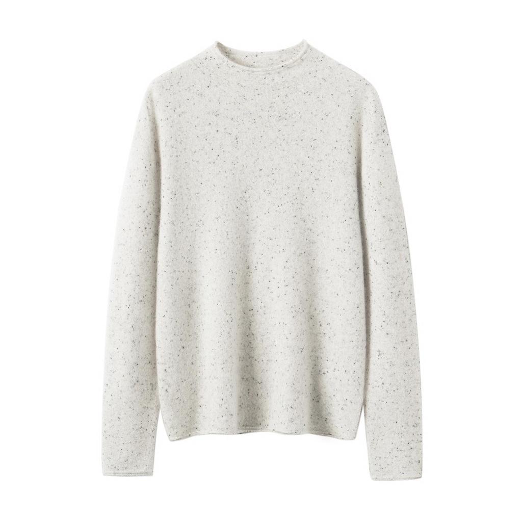 Women's 100% Pure Cashmere Half-High Neck Knitwear: Autumn/Winter Pullover Sweater in Gentle Style