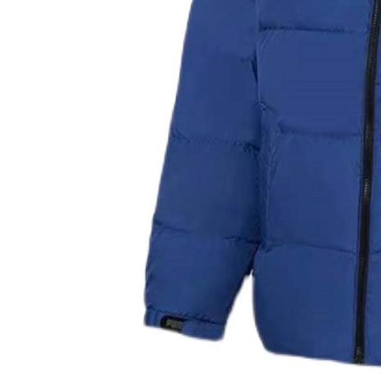 Puma Colorblock Sports Casual Long Sleeve Down Jacket Unisex Outerwear Black Blue 928654-03