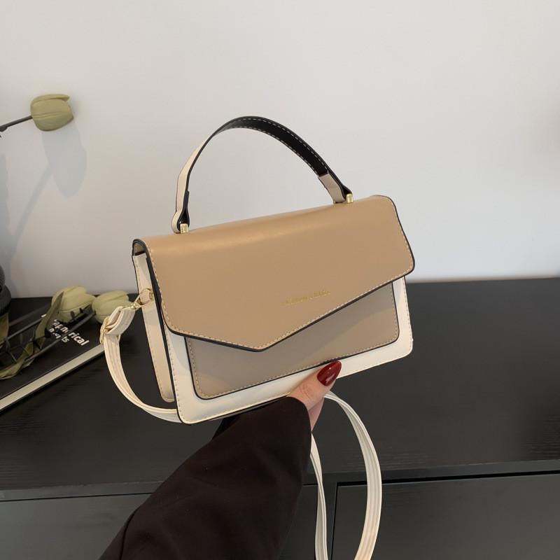 

Vintage Color-block Casual 2024 New Korean Fashion Minimalist Small Shoulder Bag хаки
