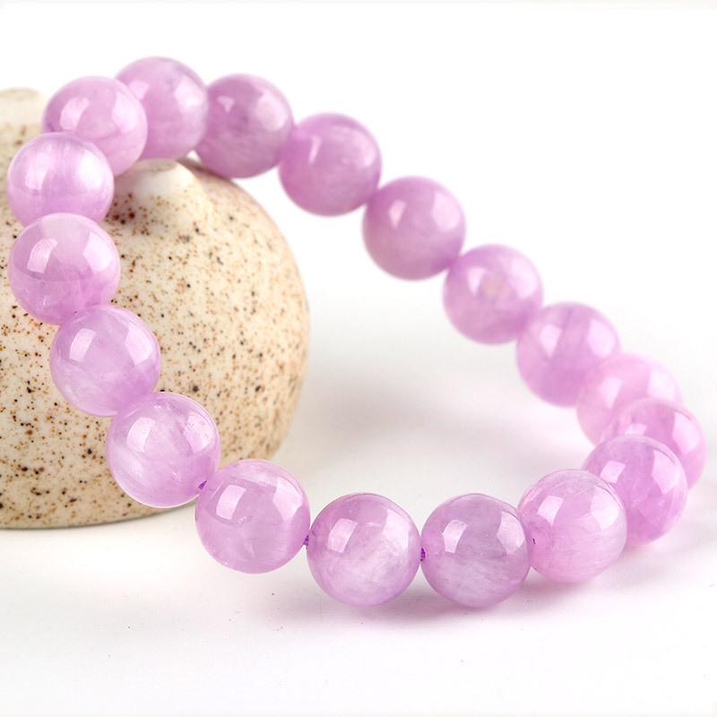 

Lavender Kunzite Cat s Eye Beaded Bracelet 7 mm