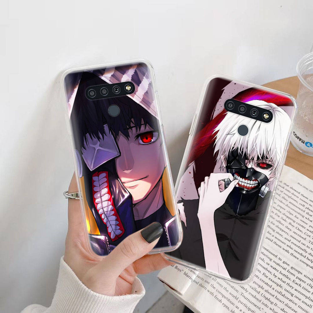 Transparente Hülle für Samsung A04 A14 A23 M33 M53 Realme 10 9 C35 C55 VIVO X80 Infinix Hot 30 Note 11 Tecno Spark 8P Pro W-53 Tokyo Ghoul