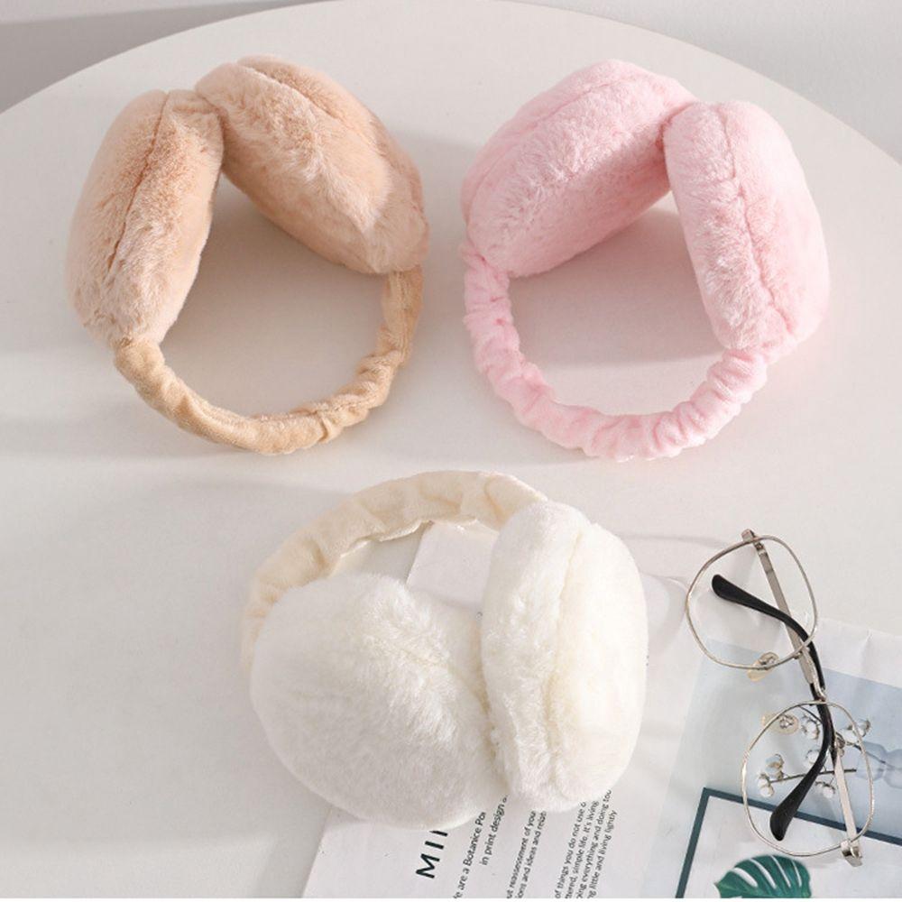 For Girls Thicken Winter Ear Cover Korean Plush Earlap Warmer Headband Women Foldable Earmuffs