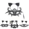 Handgefertigtes Schwarzes Spitzen-Stirnband-Maske Für Halloween Und Kostümveranstaltungen Mit Vielseitigen Styles