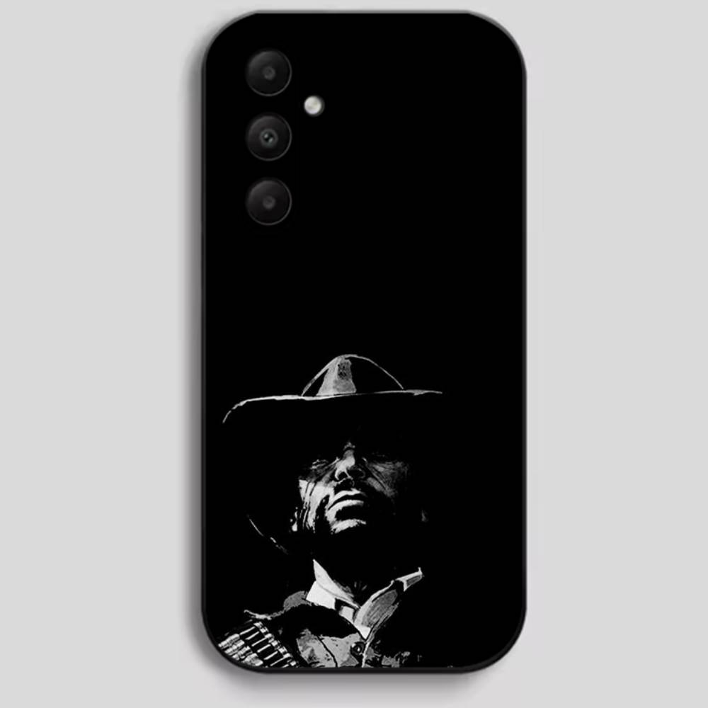 Red D-Dead R-Redemption Black Soft Silicone Phone Case For Samsung (A22-A55)