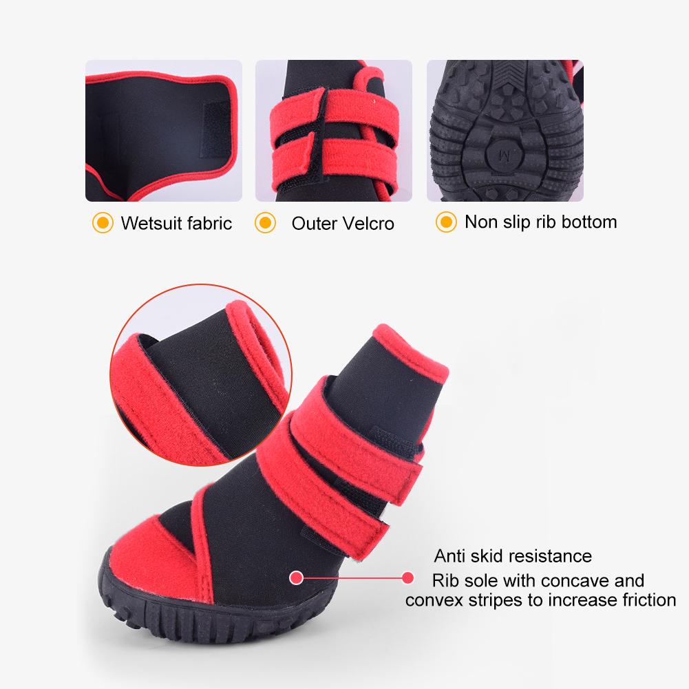 Pet Dog Portable Waterproof Anti-slip Rain Shoes Snow Boot Footwear