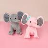 Jucării de pluș umplute cu elefant gri de 25 cm Animale Kawaii Pernă umplută pentru dormit moale păpușă Plushie pentru camera bebelușului Cadouri decorative