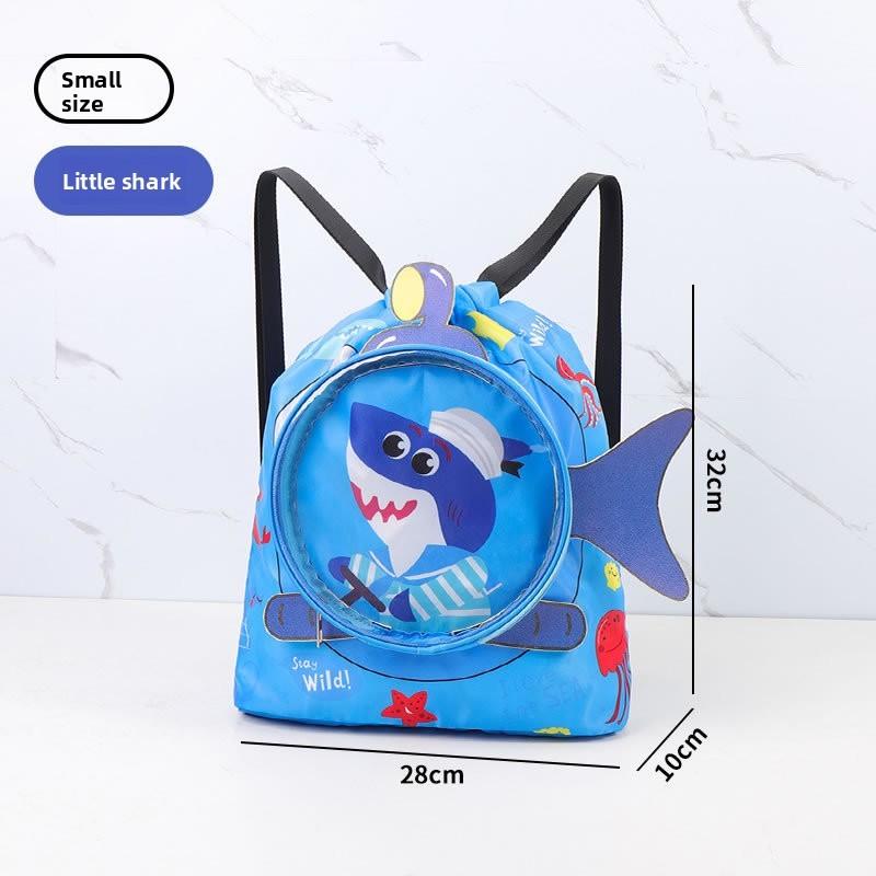 Kids Wet Dry Separation Swim Bag With Large Capacity And Cartoon Design For Bath And Travel
