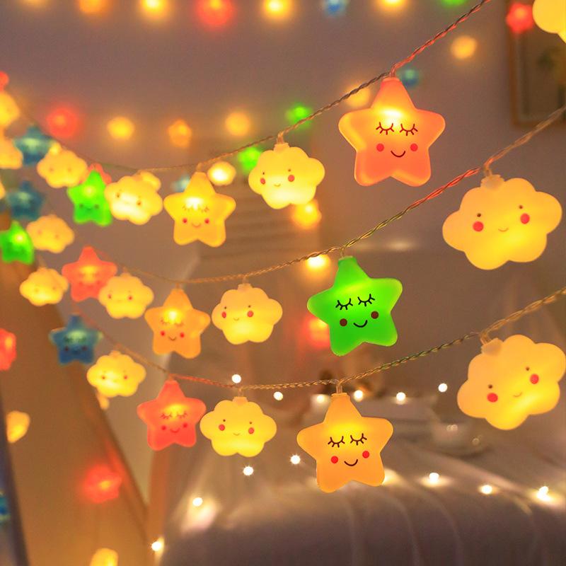 LED Star String Lights for Children's Rooms and Birthday Decorations