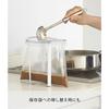 Yamazaki Poly Bag Holder White Approximately Plate Draining Triangular Corner Tabletop Trash Can Slim Foldable 6534