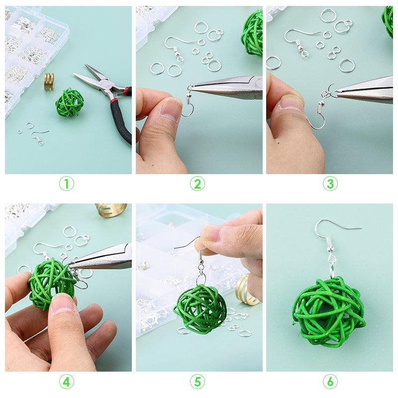A Set Alloy Jewelry Making Kit Jewelry Making Tools Copper Wire Spacer Beads Crimp beads Earring Hooks handmade Craft Supplies