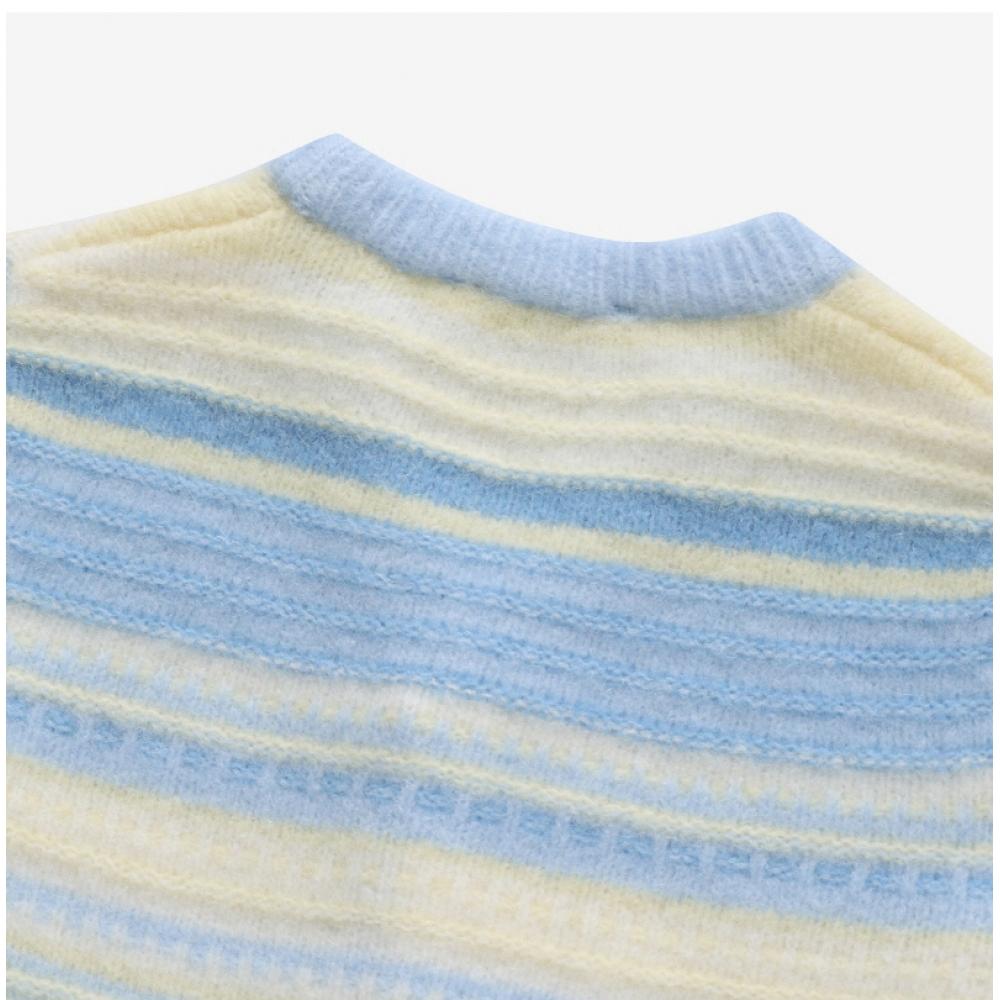 Ganni K2257 271 Striped Soft Wool Women S Knit