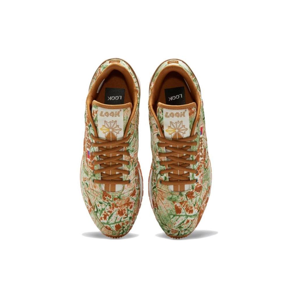 Reebok LQQK Studios x Classic Leather Leaf Camo Herren Sneaker Braun Wildbraun Leuchtendes Ocker GY7110