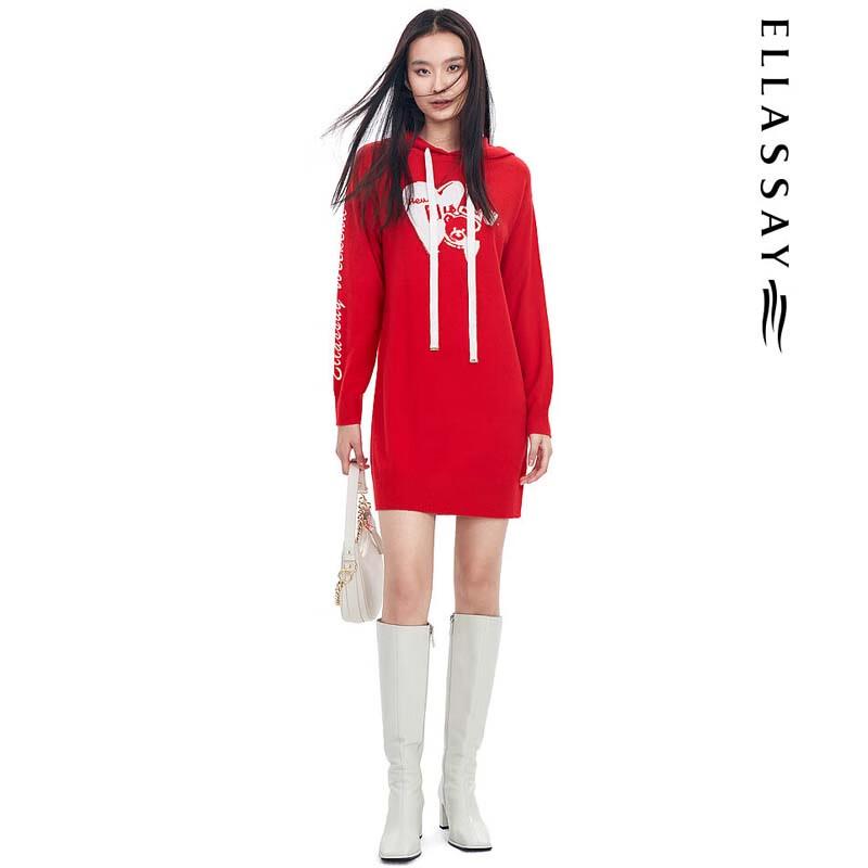 

ELLASSAY Women s Hooded Wool Cashmere Hand-Painted Sweatshirt S