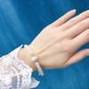 White Freshwater Pearl Bracelet - 9-10mm, Niche Design, Fashionable & Versatile, Enhances Hand Shape.