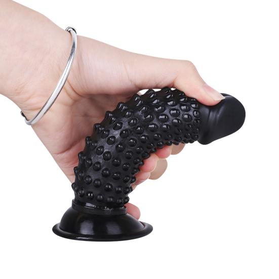 Anální kolík Silná přísavka Dildo Měkká a smyslná simulace Bump Design Penis Vtlačující Sex Dildo Žena Supply