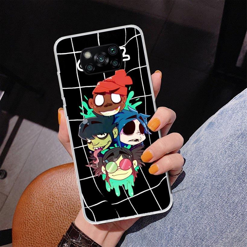 Gorillaz Anime Phone Case For Xiaomi Poco X7 X6 X5 Pro F7 Ultra Redmi 15C 15 13C 13 12C 12 10 10A 10C 9 9A 9C 9T Cover Poco X7 X