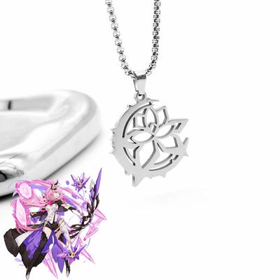 Spiel Honkai Impact 3 Halskette Elysia Cosplay Unisex Anhänger Lange Kette Choker Schmuck Zubehör Halsketten Geschenk