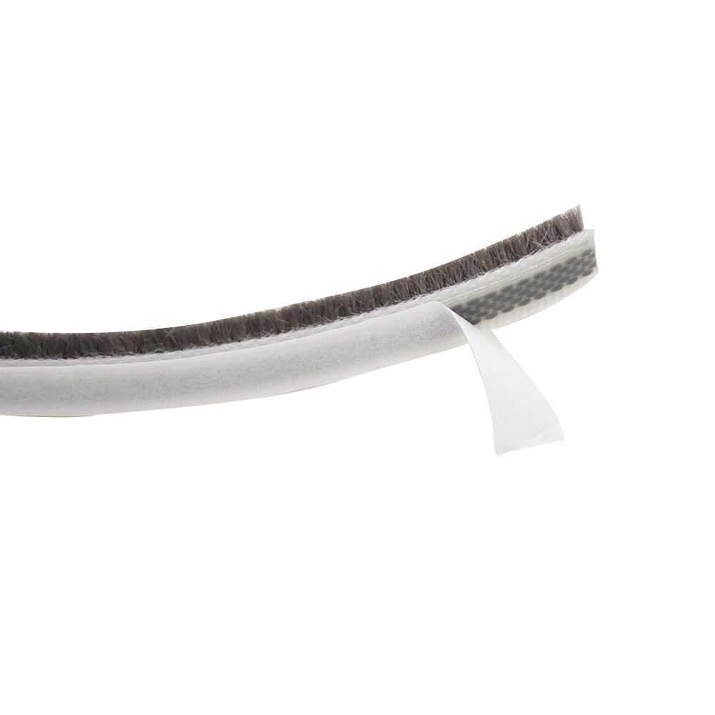 1 szt. 10m Pasek uszczelniający szczotkowy do okien i drzwi przesuwnych, samoprzylepny, uszczelka szczotkowa chroniąca przed przeciągami, taśma uszczelniająca do drzwi skrzydłowych, uszczelka pogodowa