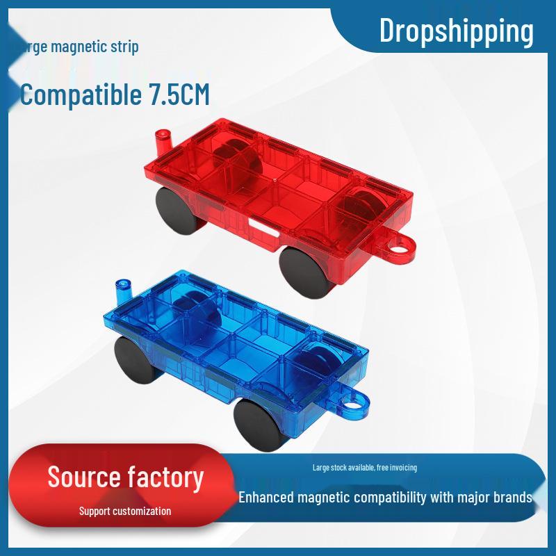 

Colorful Magnetic Car & Window Building Tiles - Compatible Loose Pieces
