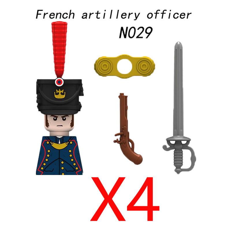 Military Medieval Building Blocks Napoleonic Wars Castle Knight Soldier Figures Weapons Guns British French Army Infantry MOC