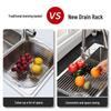 Gray Zhaoran Foldable Stainless Steel Kitchen Sink Dish Drainer with Knife Holder