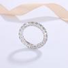 S925 Sterling Silver Moissanite Full Diamond Ring for Women - High-End Luxury Stacking Ring