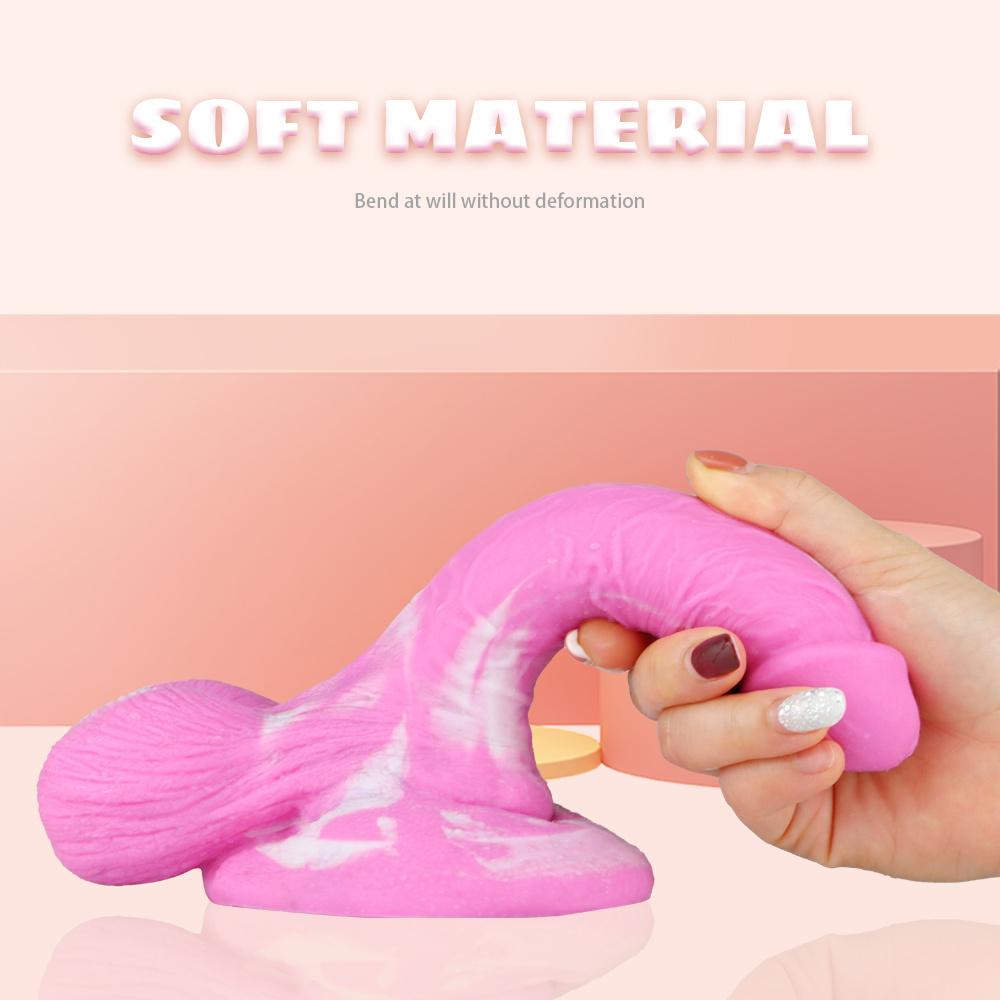 Female Mixed Color Masturbation Device Liquid Silicone Simulation Penis Anal Anal Plug Expansion Anal Big Penis
