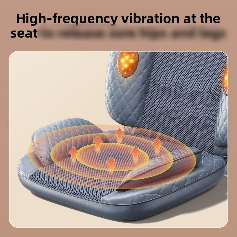 Back Massager with Heat Shiatsu Seat Cushion Flexible Nodes Massage for Full Back Massage Chair Pad Chair for Office Home Use