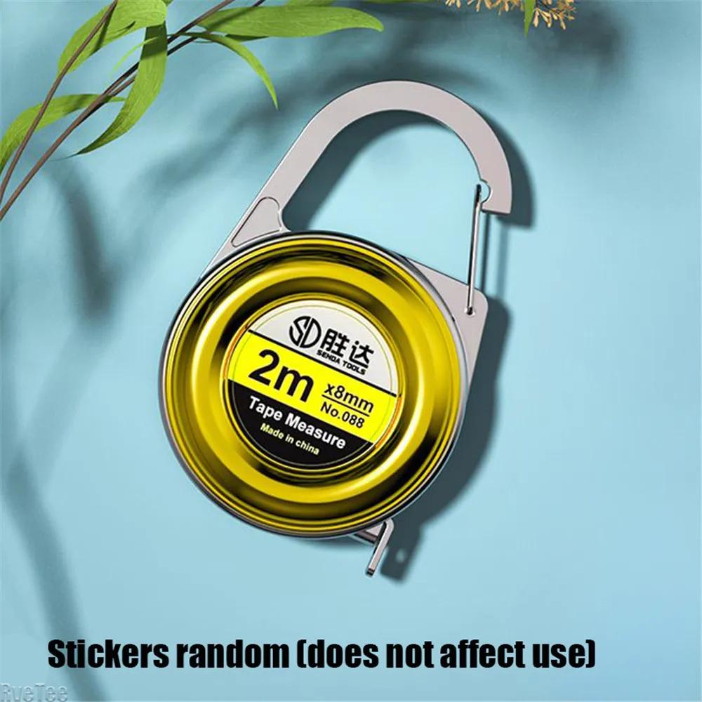

1pc Ultra-small Keychain Tape Measure Multipurpose Steel Tape Measure Gift Pocket Ruler 2m Steel Tape Measure Delicate Box Ruler