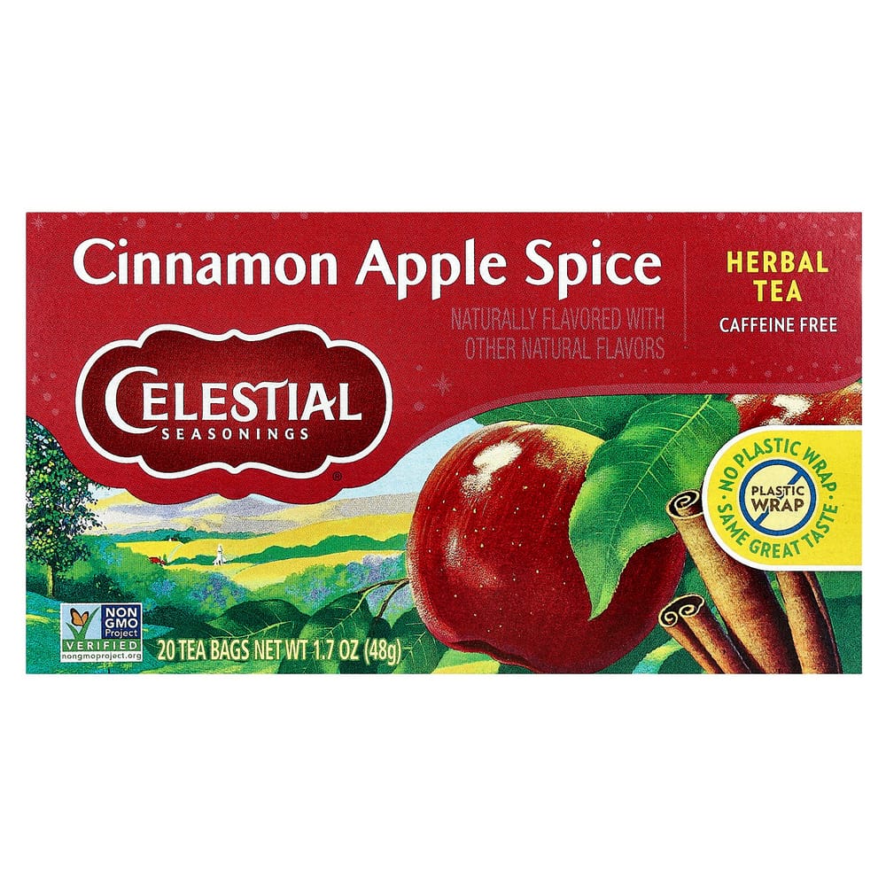 Celestial Seasonings Herbal Tea, Cinnamon Apple Spice, Caffeine-Free, 20 Tea Bags, 48g (1.7oz)