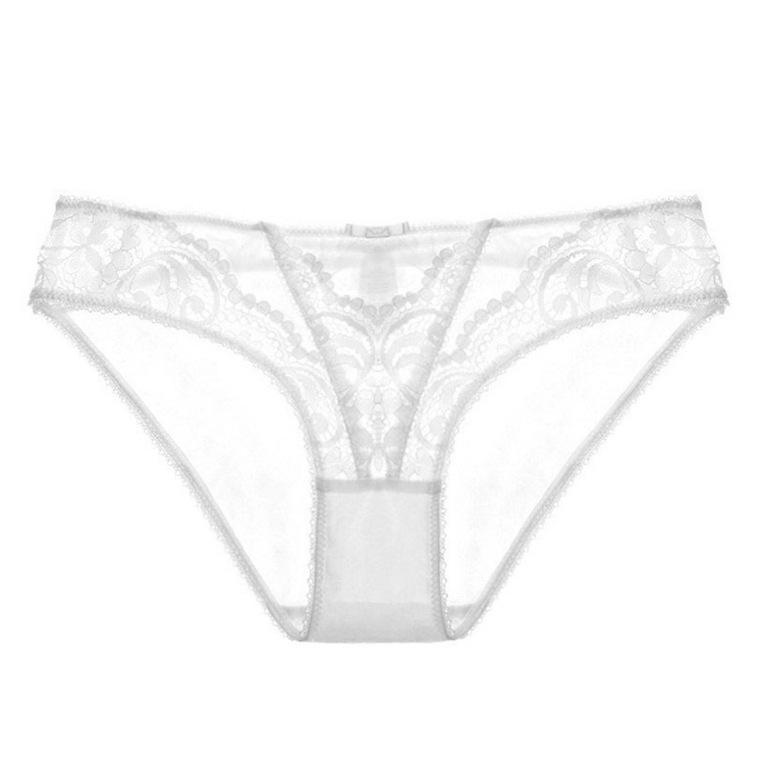 Popular sexy lace women's underwear red ultra-thin see-through low-rise briefs pure cotton crotch bottoms