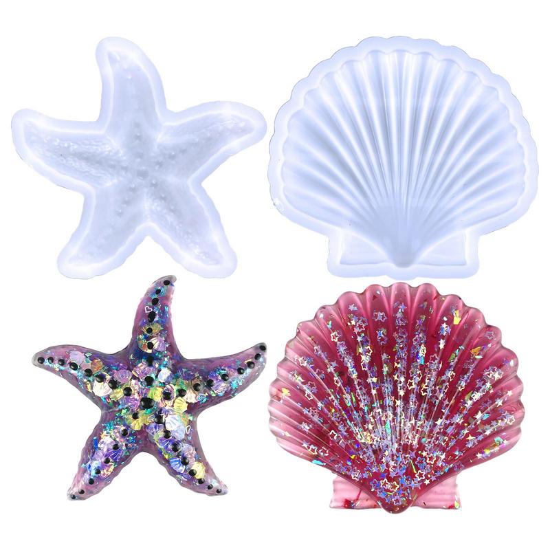 1pcs Starfish Mold Starfish Style Candle Molds Food-Grade Seashell Silicone Molds Cute Gifts for Baking Biscuits Pudding new