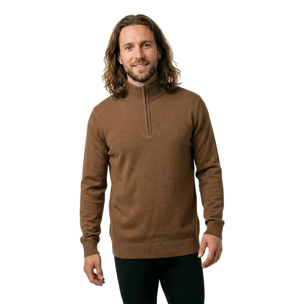 Superdry Braun Pullover Aus Baumwolle Mit Stehkragen Essentials - Bild 2