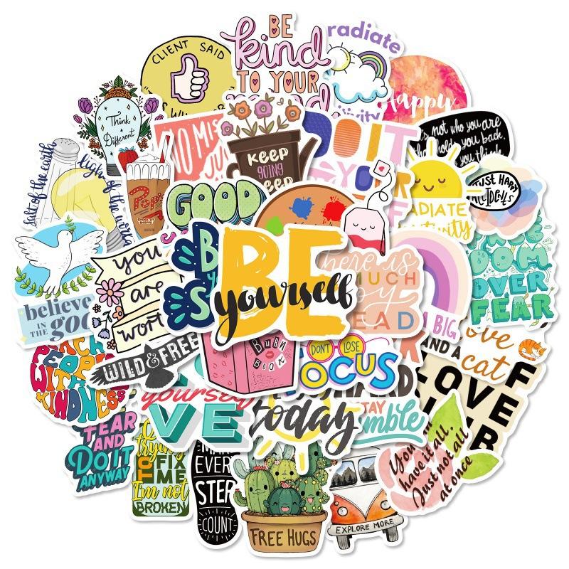 50~400 Pieces Non-infringement Graffiti Stickers Outdoor Mixed Scenery Suitcase Stickers Astronaut Colorful Cartoon Stickers
