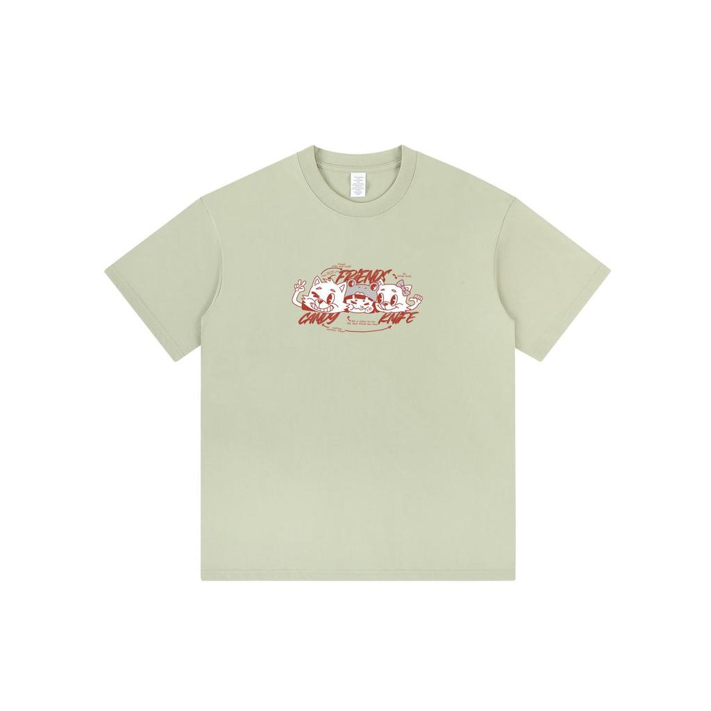 Trendmarke Japanischer Stil Lockerer Schnitt Cartoon Anime Print Baumwolle Unisex T-Shirt