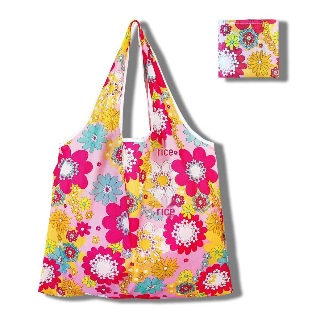 Eco-Friendly Large Capacity Foldable Tote Bag - Creative, Portable, Printed, and In Stock