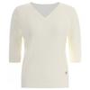 Shop   Women V Neck Regular Tencel Short sleeVe Knit iVory Frb Wkn 11905