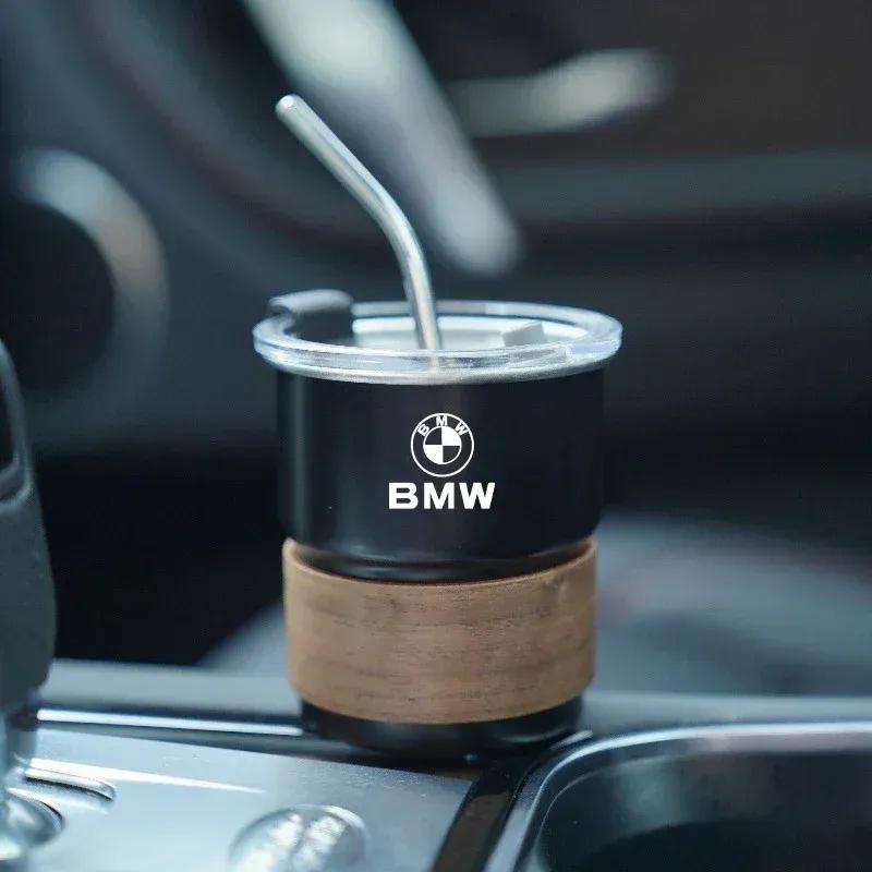-304 Auto Edelstahl Kaffeetasse mit Deckel Hitzeschutz Getränkebecher Für BMW E34 E36 E60 E90 E46 E39 E70 F10 F20 F30 X5 X6 X1 M3 M