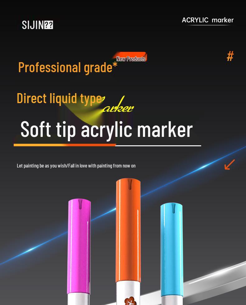 Acrylmarker Weiche Spitze: Waschbar & Deckend für Kinder-Kunstprojekte