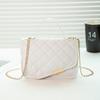 Niche texture embroidered rhombus chain small square bag new buckle single shoulder crossbody women's bag