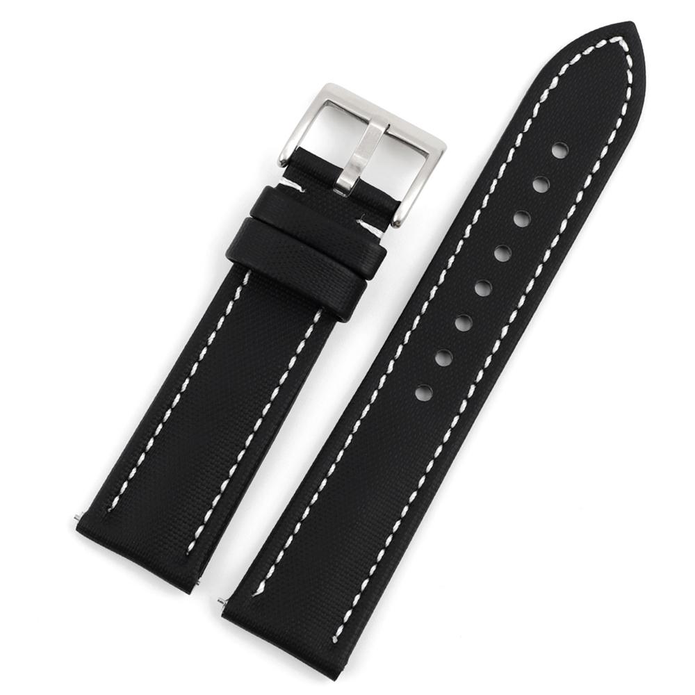 Cinturino Impermeabile in Tela Cerata 18mm 19mm 20mm 21mm 22mm 23mm 24mm con Rilascio Rapido per Orologi Omega Blancpain Seiko Subacquei