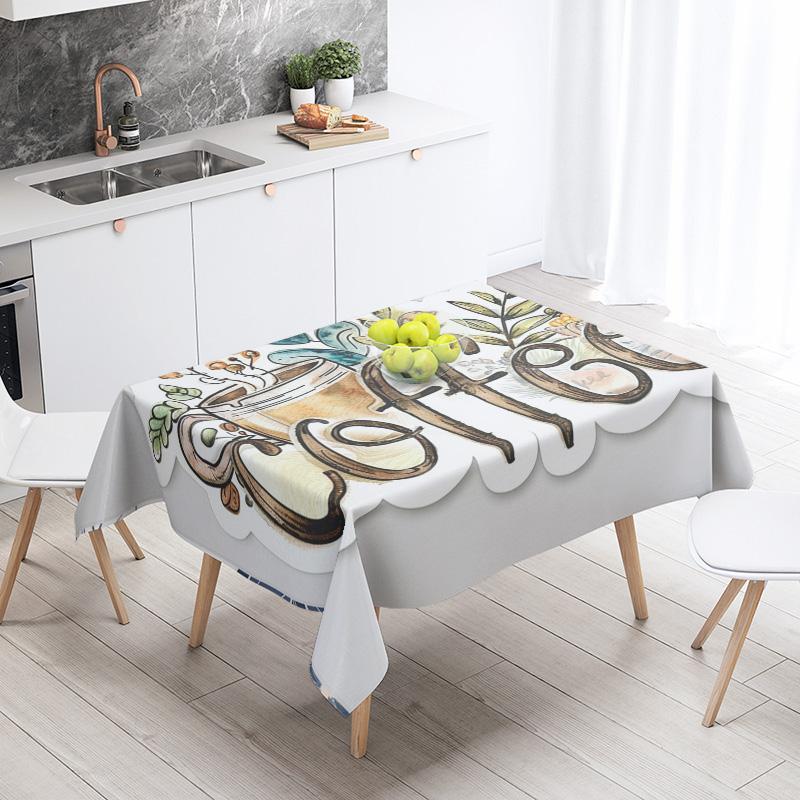 New Abstract Tea Tablecloth Waterproof and Oil-proof Dining Tablecloth Nordic Wind Bar Tablecloth Home Decoration