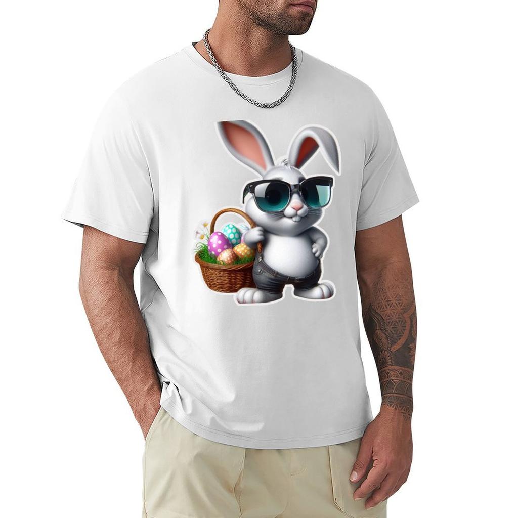 Shirt Boys Kids Toddler Rabbit Bunny Egg Hunting Tshirt Worker Basic Short Sleeve Tee