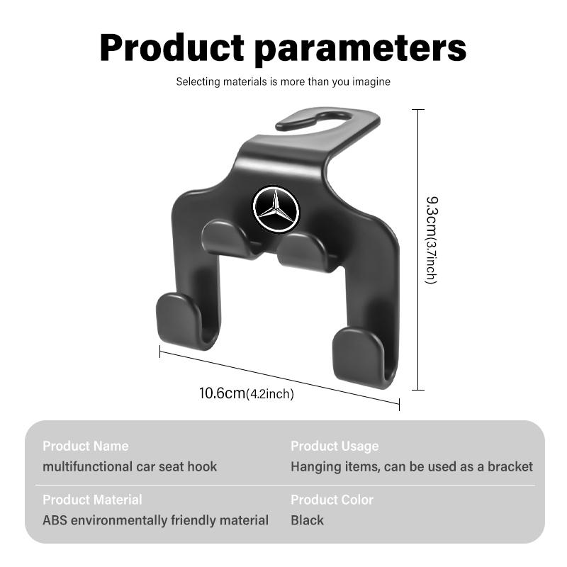 FA05Double Head Hook Car Rear Seat Hanging Storage Holder For Mercedes Benz CLK GLC W212 C200 C300 W203 W204 W205 W169 W176 GLC