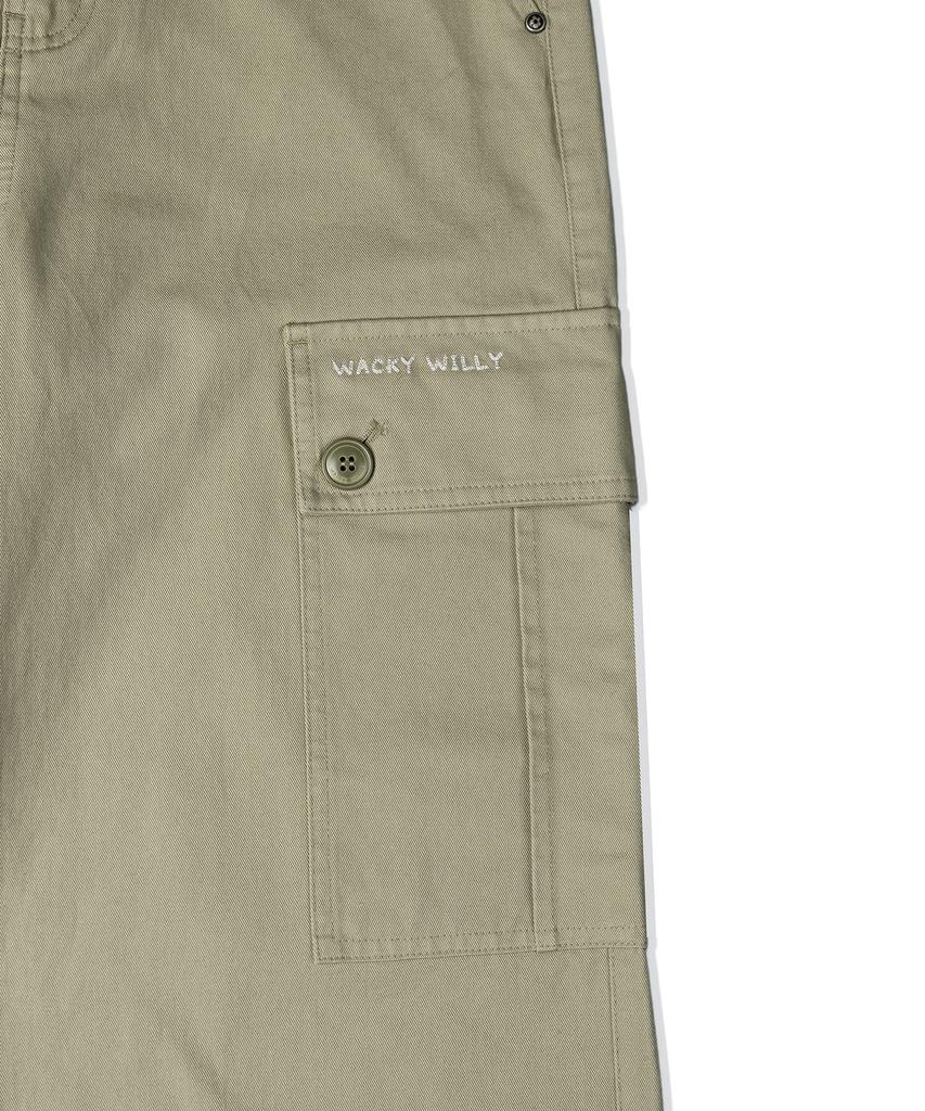 WACKY WILLY Women'S Cotton Cargo Pants Light Khaki