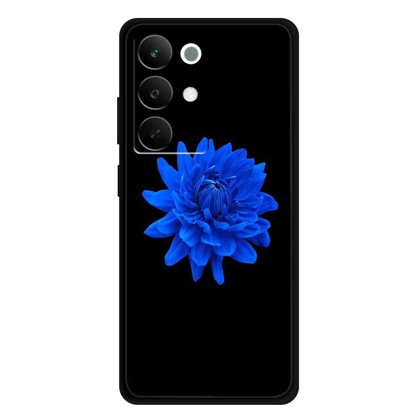 

Чохол для телефону Realme C85 5G 2025 Квіти Чорний Силіконовий М яка Задня Кришка Чохол Для Realme C85 Pro Чохол 6.8 C 85 Pro Coque Funda Realme C85 Pro