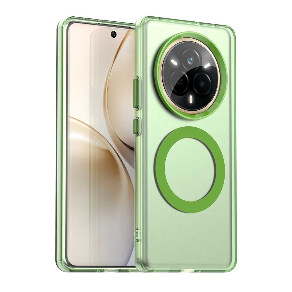 Magnetic Wireless Charging Case For Realme 14 Pro 5G 13 Pro+ Plus Cover Candy Colors Transparent Back Shell Coque