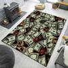 Luxurious Dollar Bill Design Area Rug  Polyester, Non-Slip & Lightweight | Multi-Color Rectangular Carpet for Living Room,
