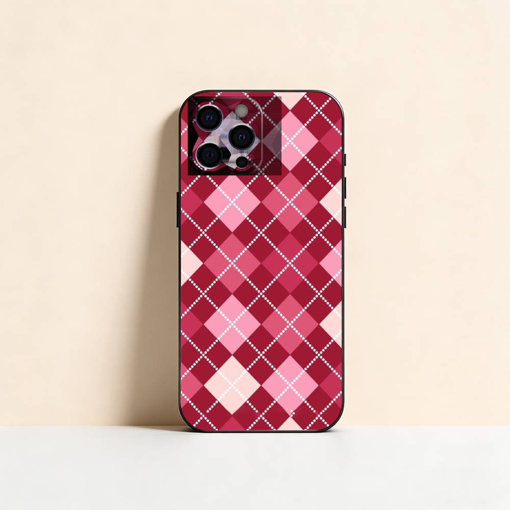 plaid background Phone Case For iPhone 17, 16,15,14,13,12,11 Plus,Pro Max, Others Soft Black Cover
