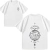 Mens Tshirt Black Globe Compass Printed Pattern Casual Daily Wear Travel Outfit Top Quality Cotton Tee Shirts for Men Summer